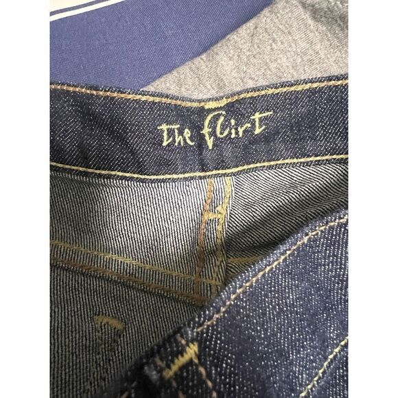 Old Navy The Flirt Women Size 27 Waist Blue Dark Wash Stretch Denim Jean CGH-C - Picture 5 of 8